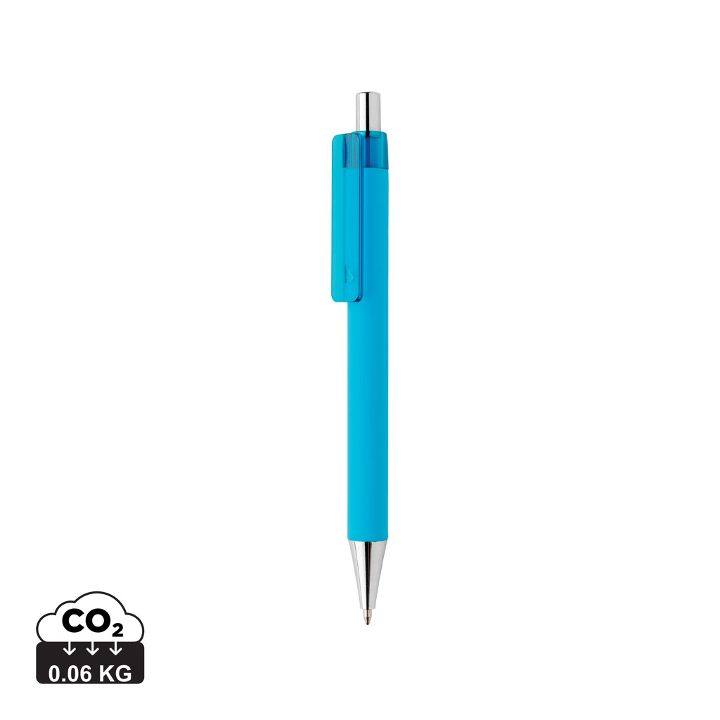 Stylo publicitaire finition gomme X8 Bleu clair